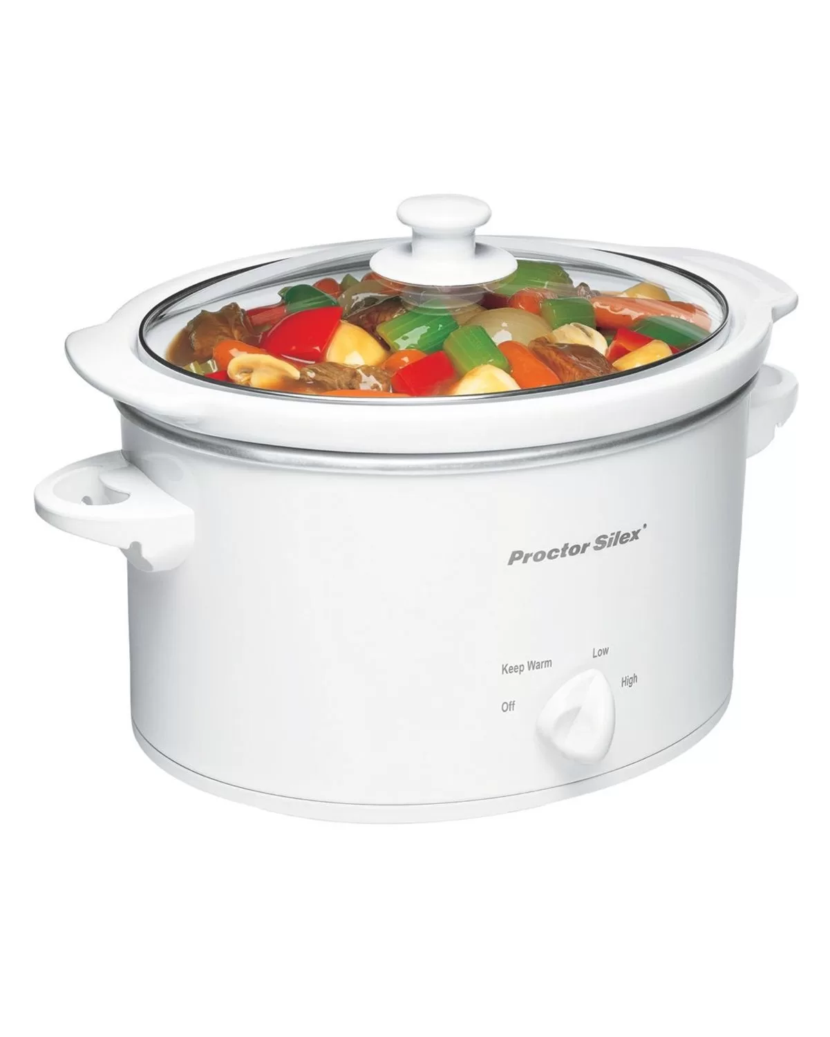 Proctor Silex 33275 3 Quart Oval Slow Cooker White