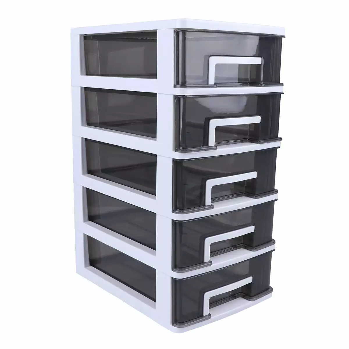 5 Drawer Wide Plastic Storage Tower 12.2 x8.4x5.1 inches Travel-friendly Dustproof Desktop Organizer Homemaxs
