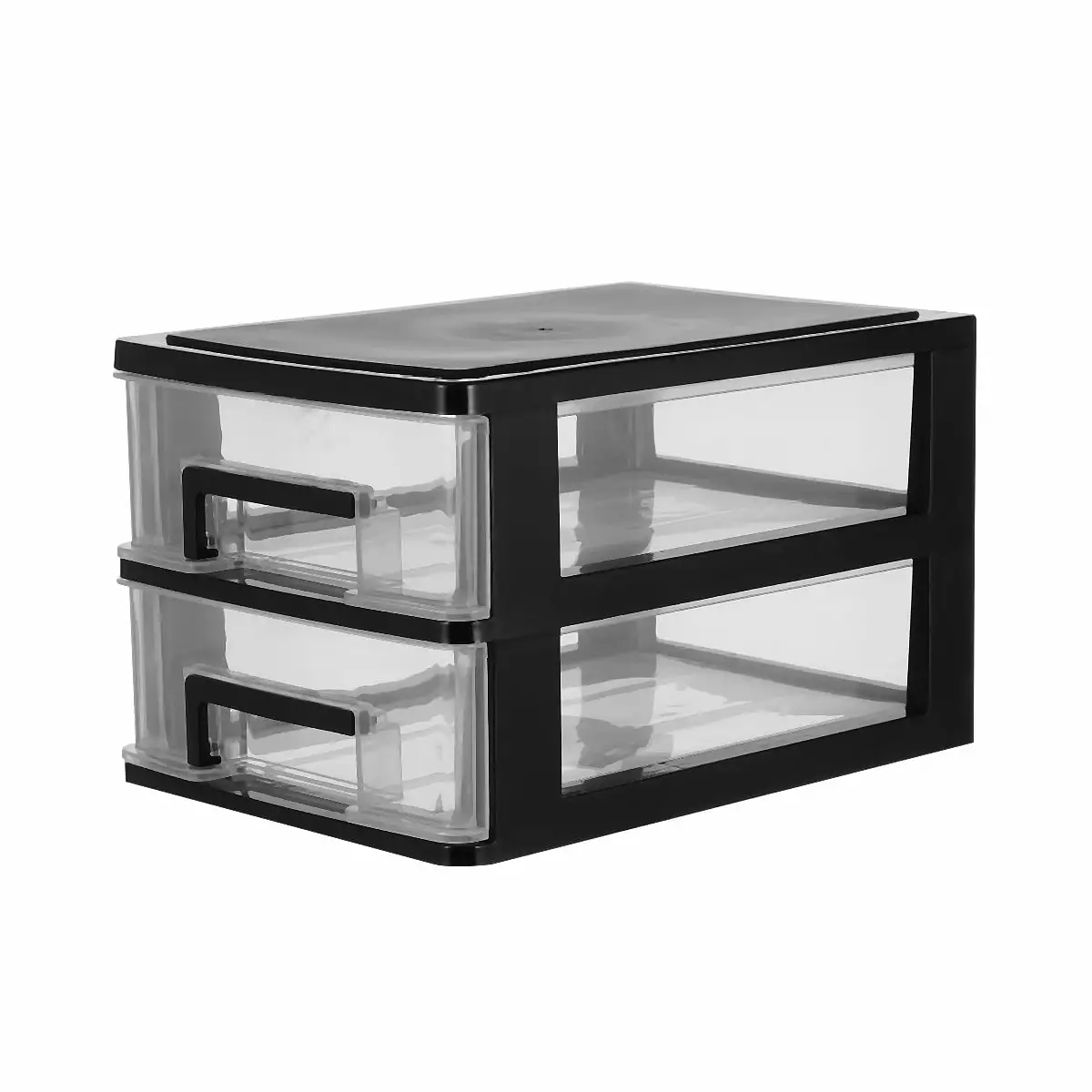 Storage Drawers Organizer Plastic Small Box Three Container Stackable Tier 6 Bins Closet and Cosmetic Homemaxs