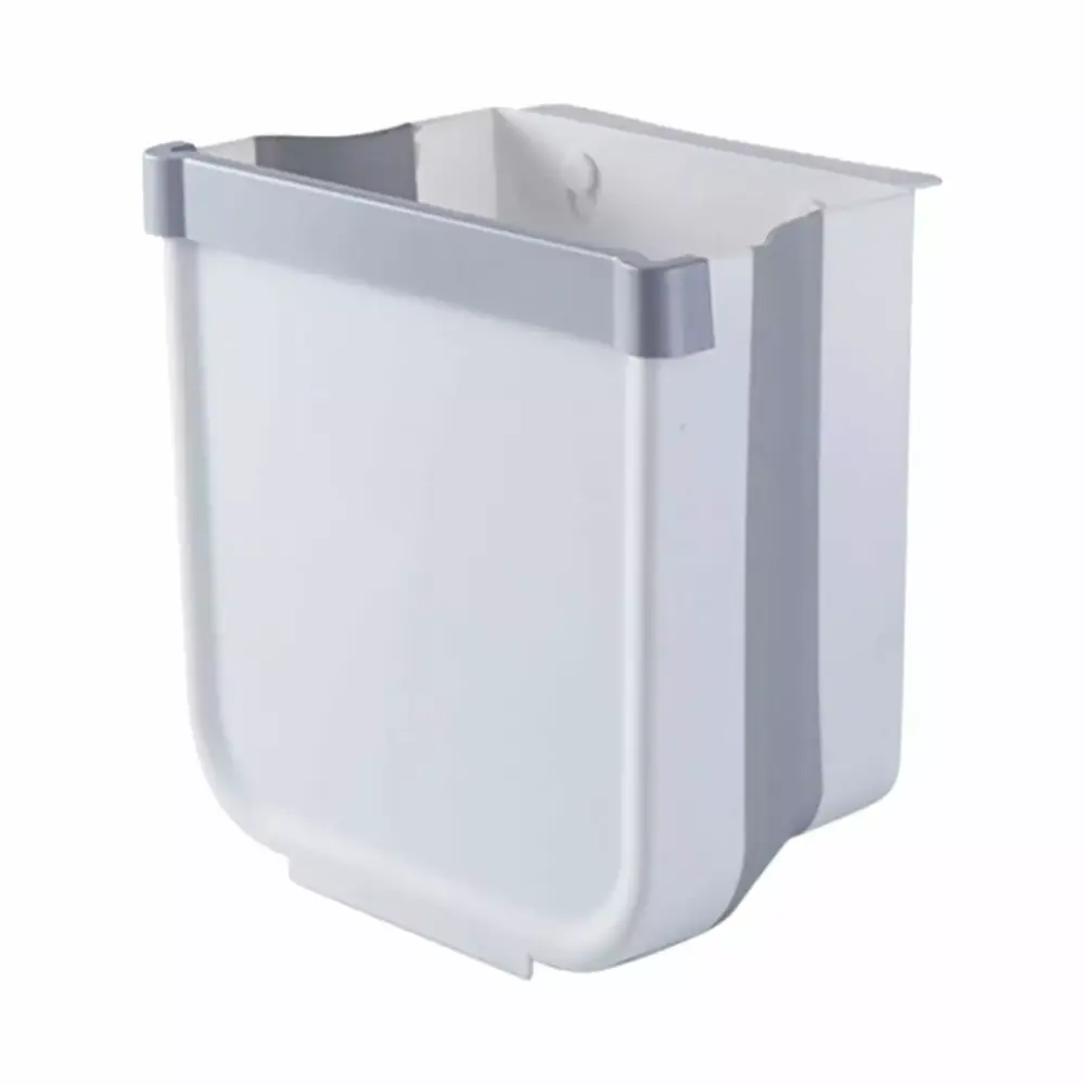 Hanging Folding Mini Trash Can Kitchen Cabinet Door Under Sink Wall Mounted Waste Bin One