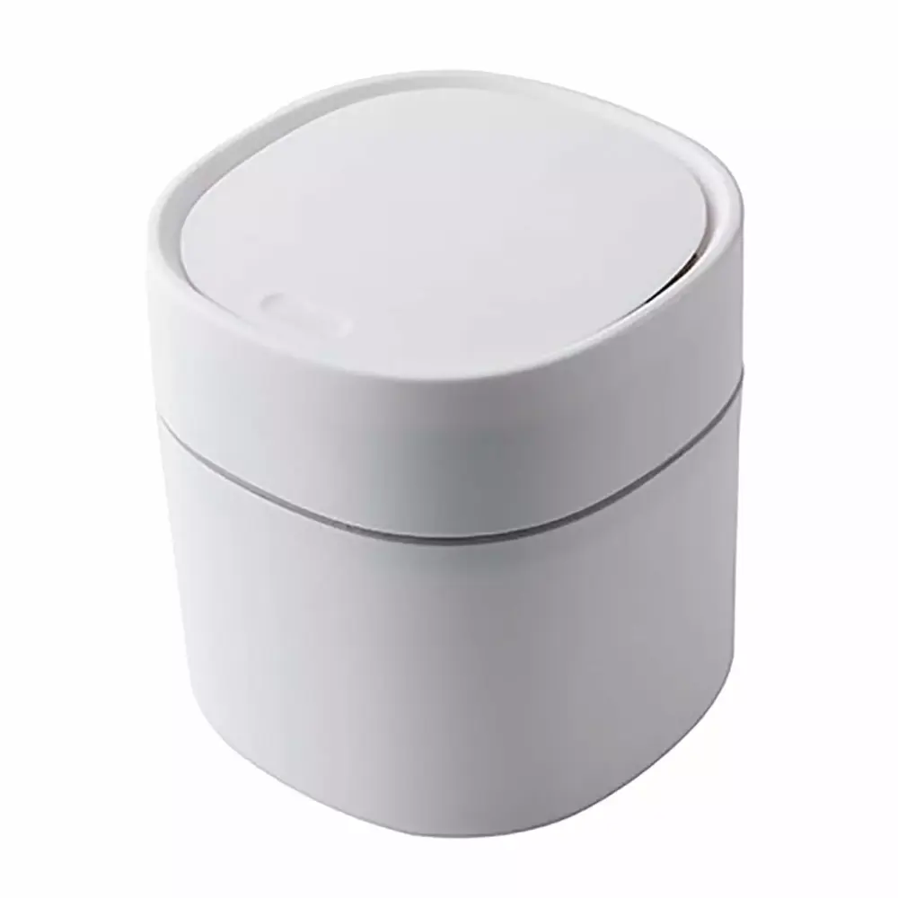 PHIGZNT Mini Countertop Trash Can Lid Bathroom Office Kitchen Desk Coffee Table