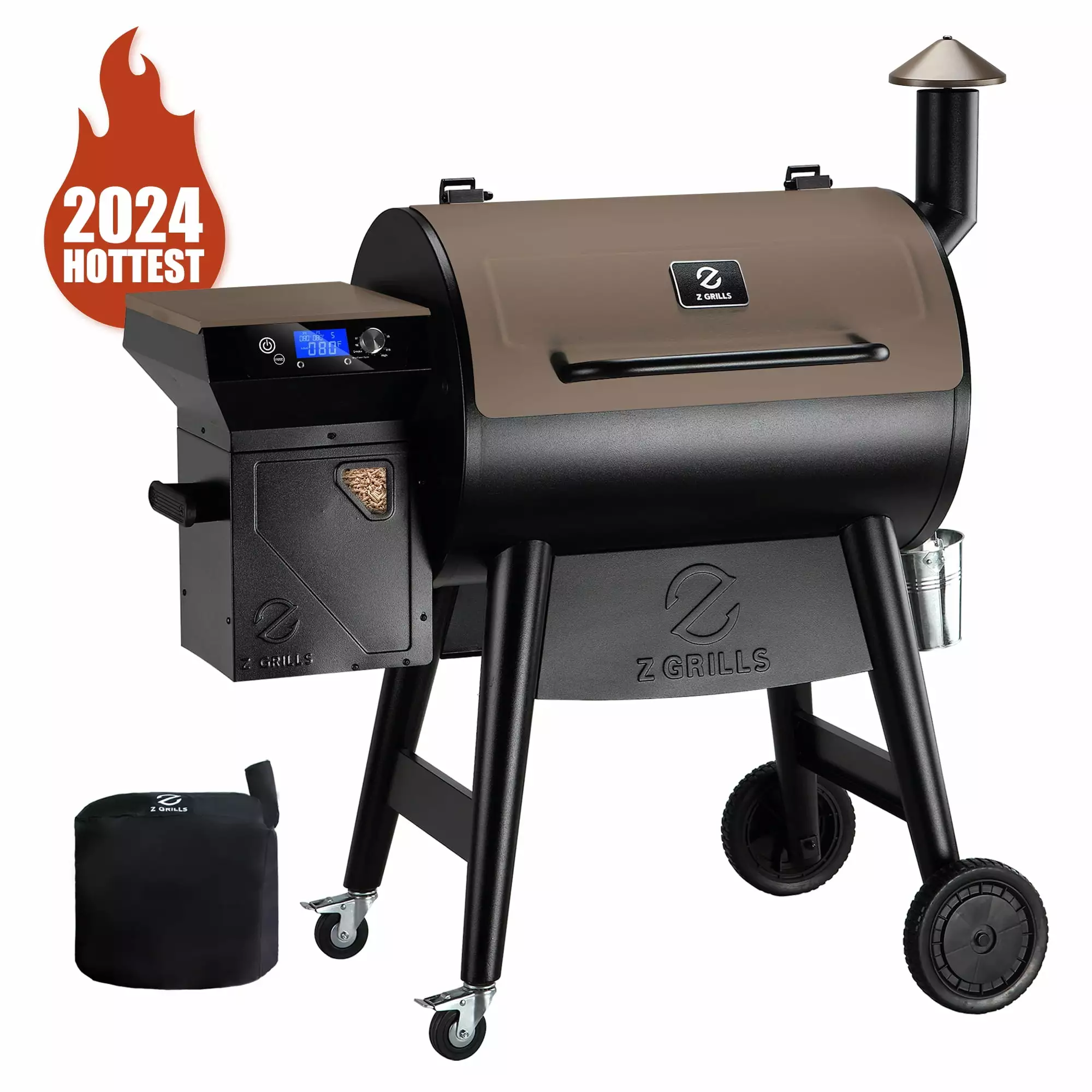 Z Grills 2024 Newest Wood Pellet Grill Smoker PID 2.0 Technology and LCD Screen