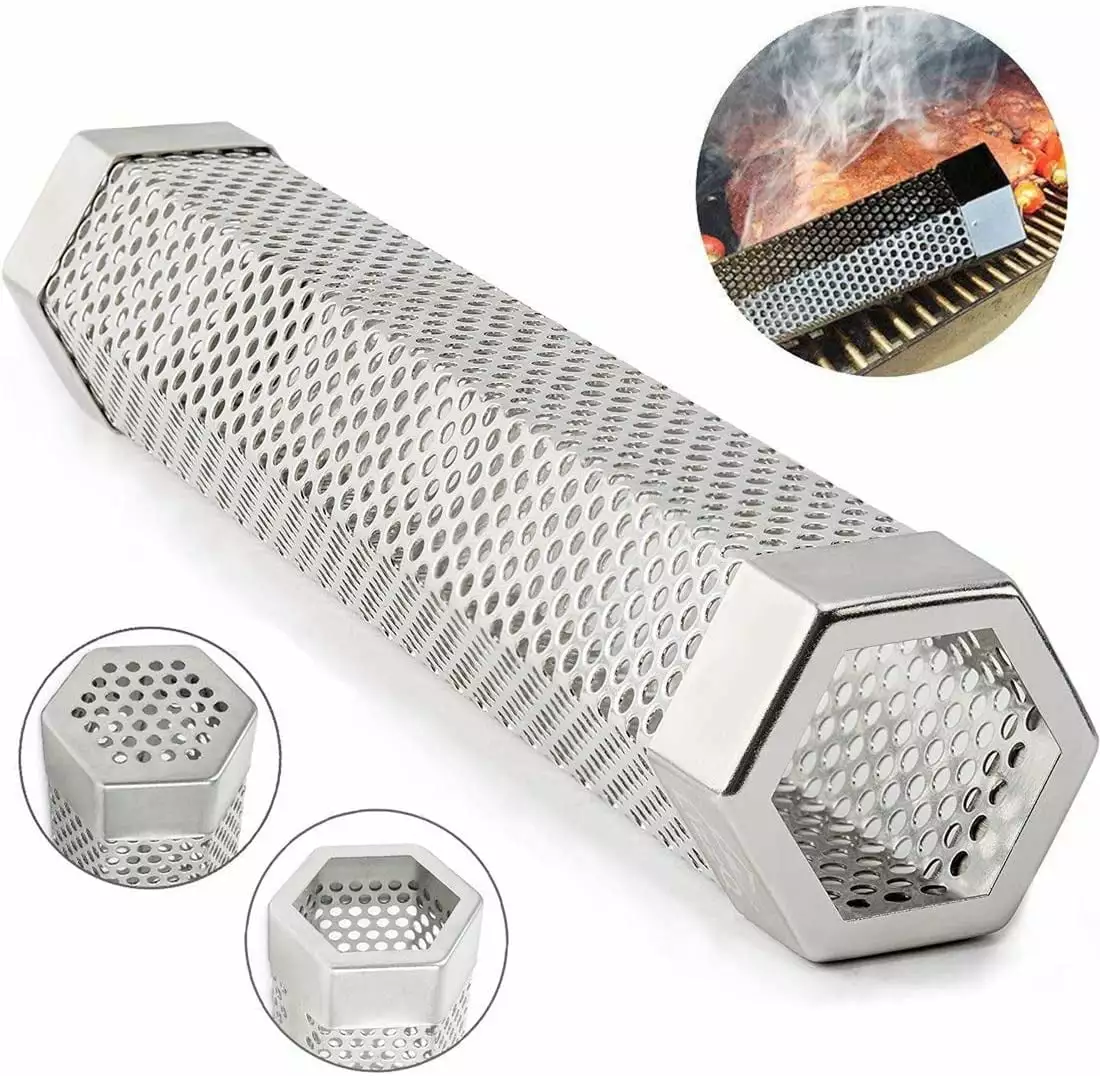 Stainless Steel BBQ Smoker High Grade 304 Hot Cold Smoking Cheese Fish Meat AUPERTO