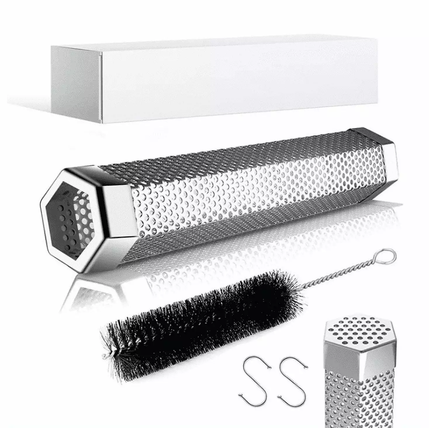 Stainless Steel Cold Smoker Tube Pellets Works Electric Gas Charcoal Grills or Smokers Gevorsam