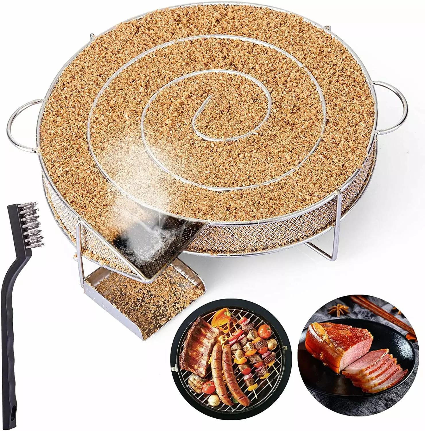 Zjrui Smoker Tray Pellet Grill Cold Smoke Generator BBQ Smoking Cheese Fish Pork