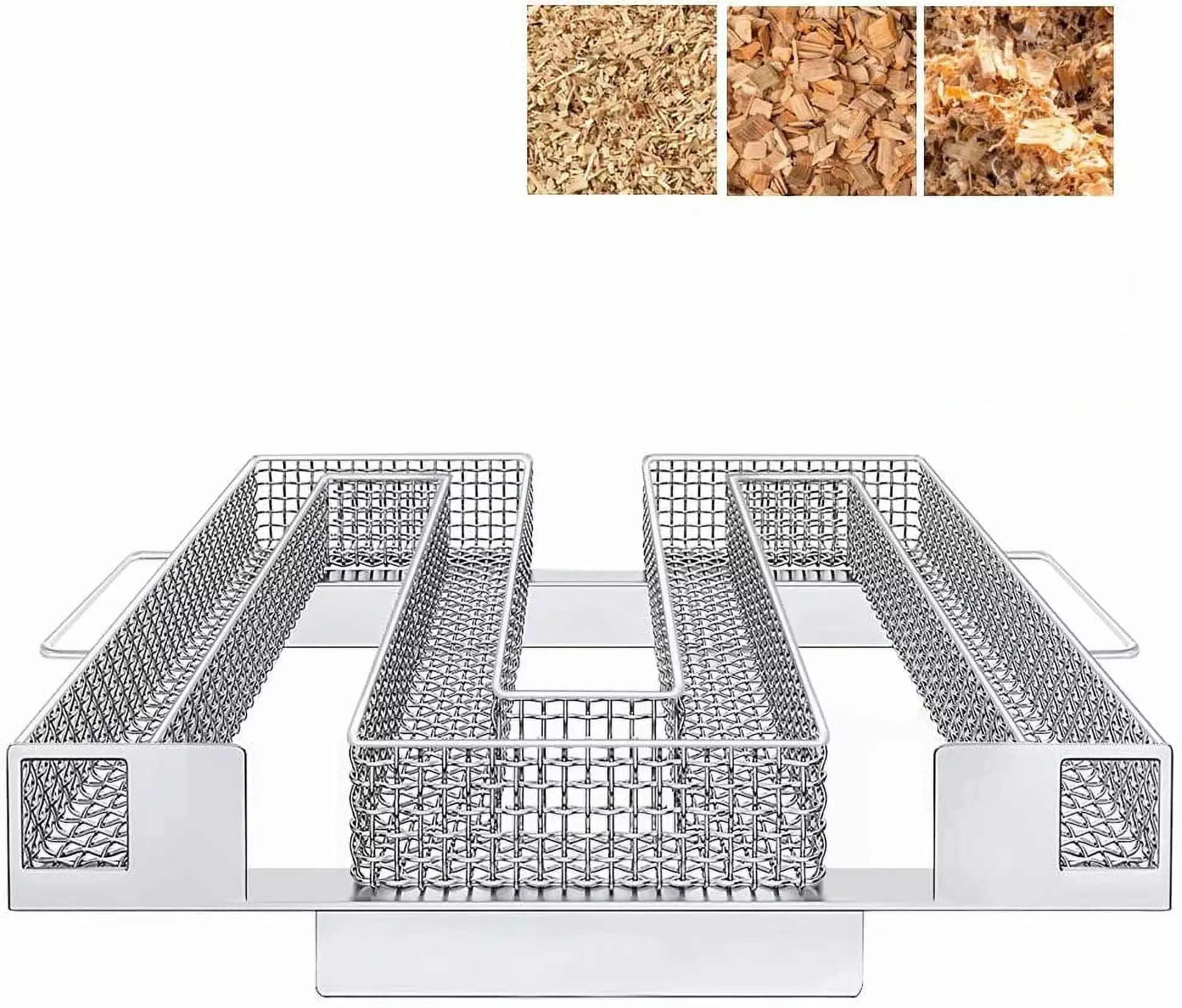 Low M Shaped Cold Smoke Generator Stainless Steel Smoker Tray BBQ Grill Levamdar