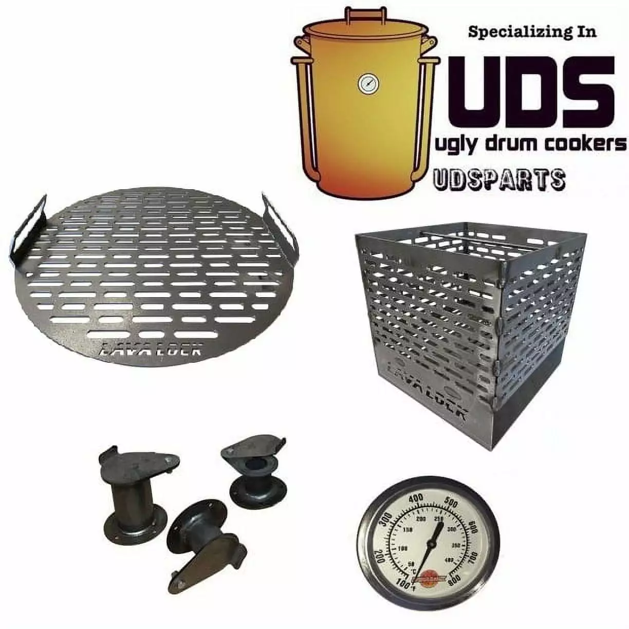 LavaLock UDS Parts Kit - Complete Set to Build Your Own Ugly Drum Smoker from 55 Gallon Barrel