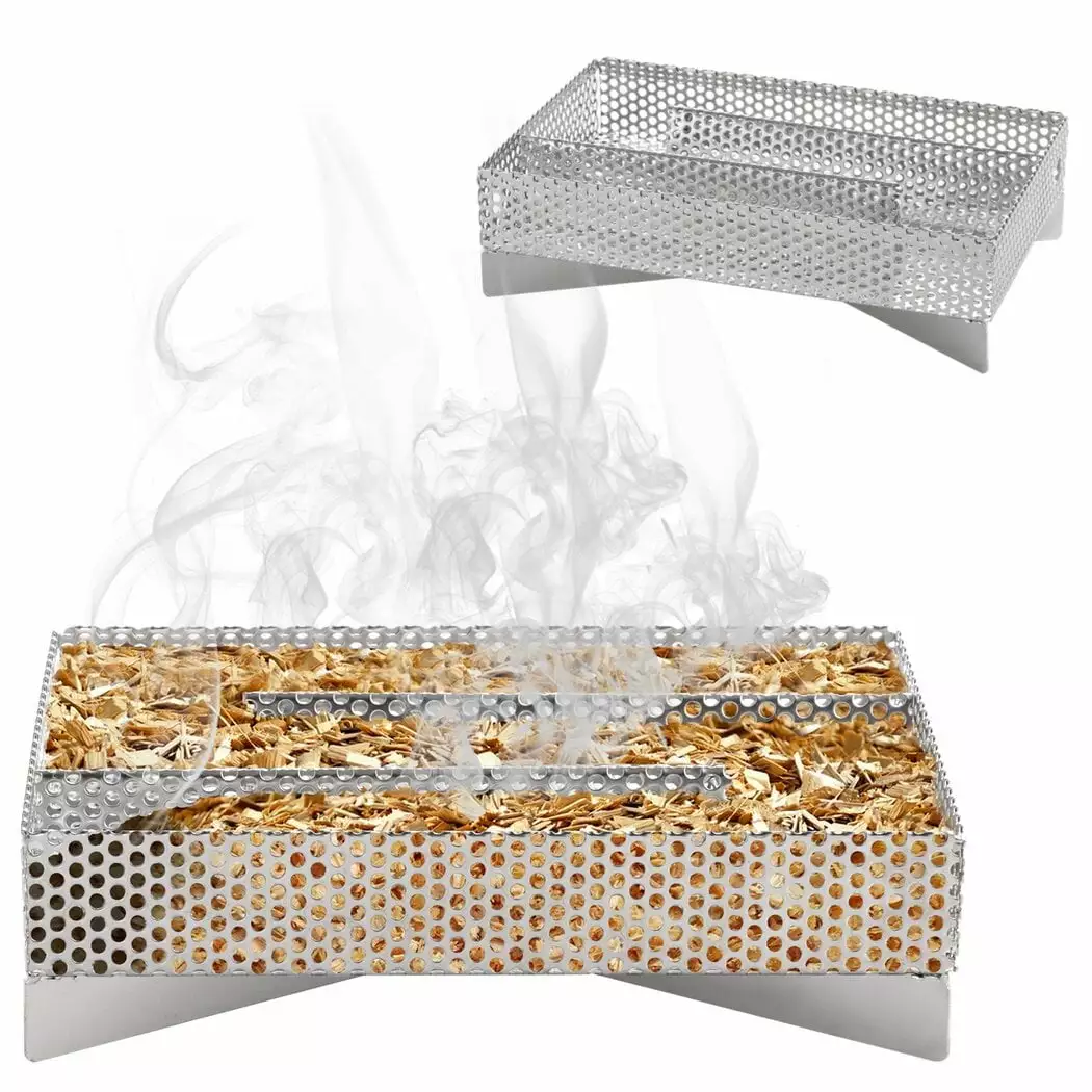 8 x 5 Inch Stainless Steel Maze Smoker Tray Meat Fish and Cheese timcorr