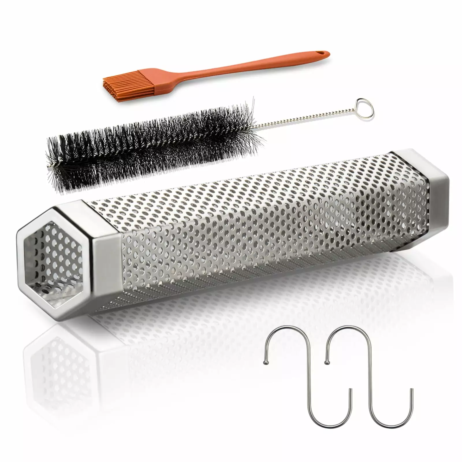 BBQ GO Pellet Smoker Tube 12 Inch Stainless Steel Smoke Generator Cold Hot Smoking BBQGO