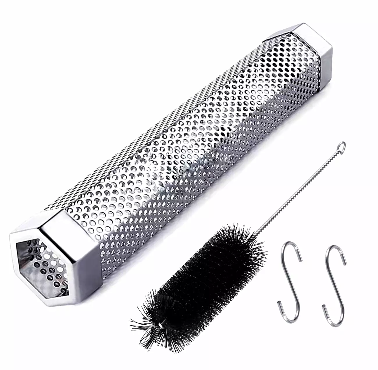 12 Inch Stainless Steel Pellet Smoker Tube Cold and Hot Smoking Electric Gas Charcoal Grill