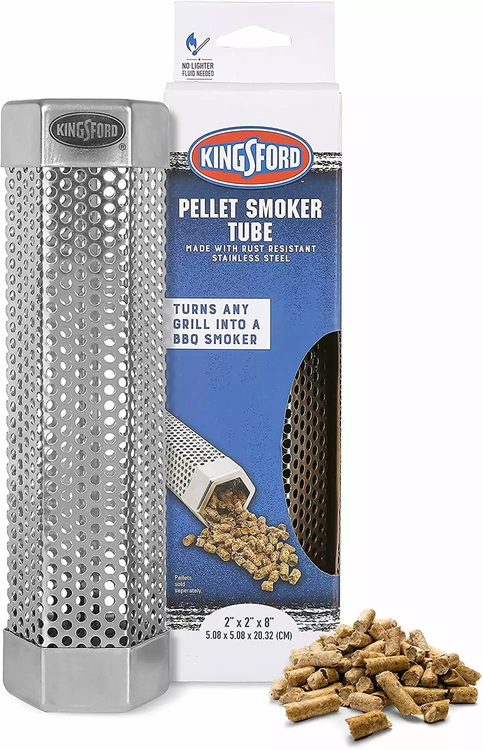 Kingsford 8 Inch Stainless Steel Pellet Smoker Tube BBQ Grill Smoking