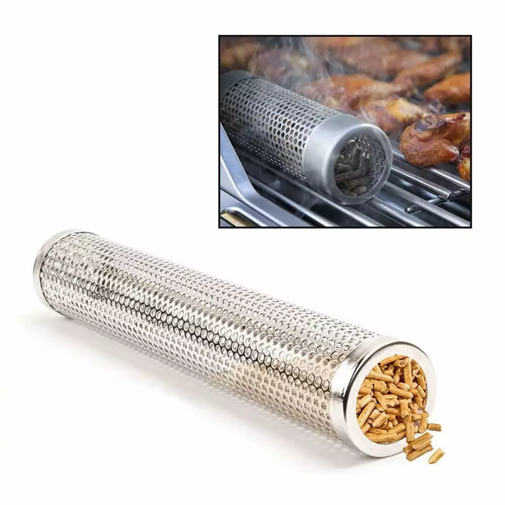 Mesh Pellet Smoker Tube Round Stainless Steel Barbecue Smoker Generator xingya