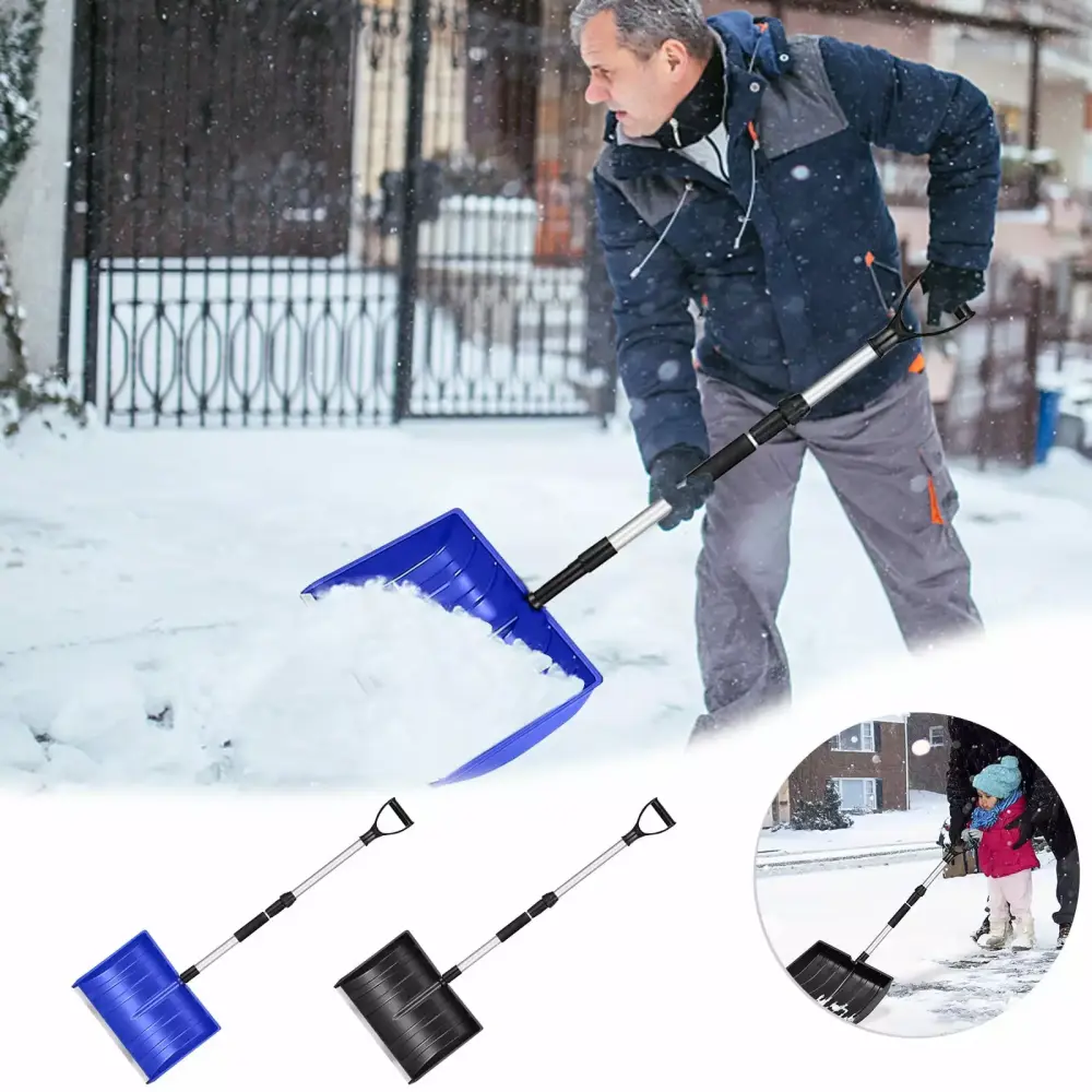 Wovilon Removable Snow Shovel D-Grip Car Travel-Friendly Non-Slip Snow Removal Tool One