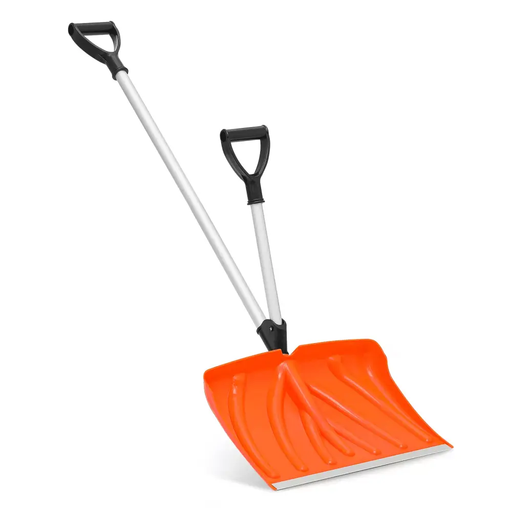 Magshion Snow Shovel Spring Helped Handle and 18 Inch Orange Blade