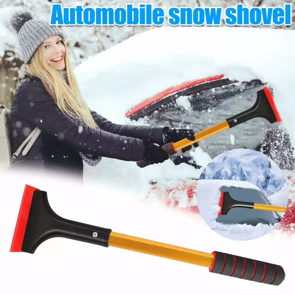 Teissuly Snow Shovel Rubber Cover Ice Scraping and Truck Snow Removal One