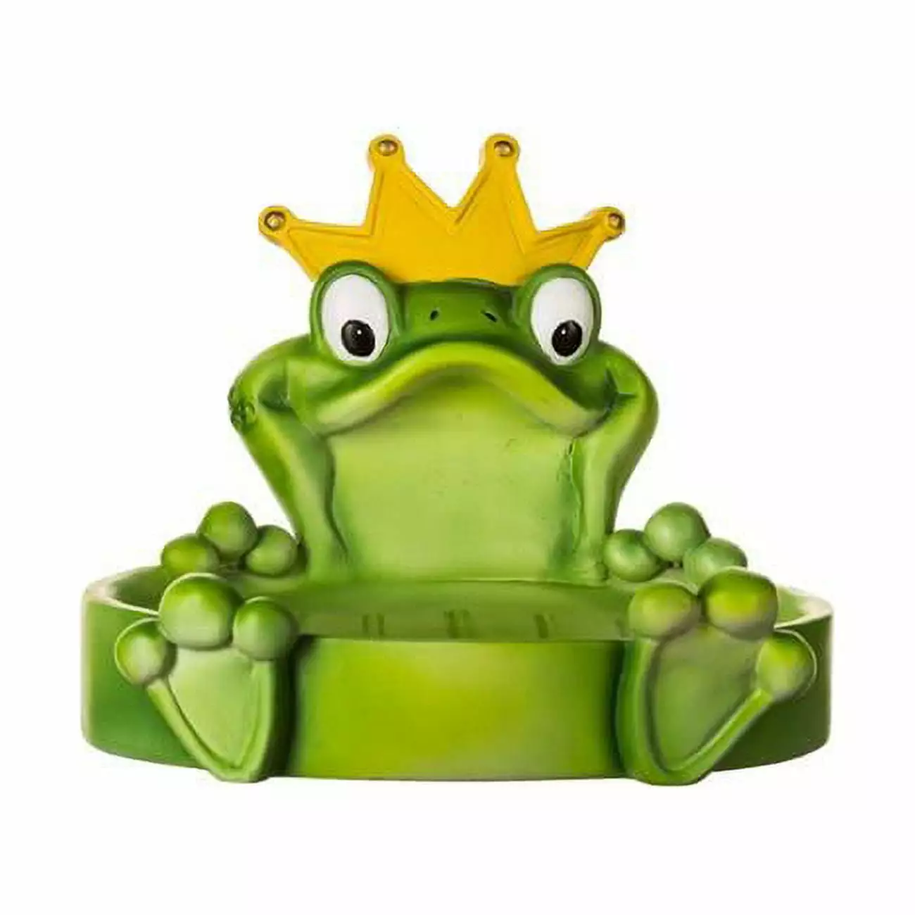 Borders Unlimited Princess Camryn Frog Soap Dish & Trinket Holder Green & Yellow Kids Bathroom