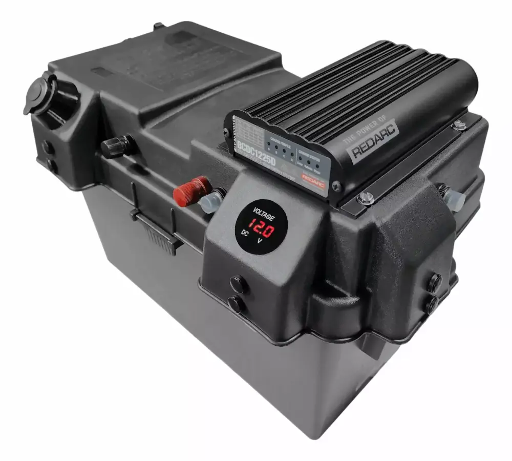Luxury Redarc Overlanding Solar Generator Battery Box - Compatible 12V AGM, SLA, or Lithium (LiFePO4) Batteries
