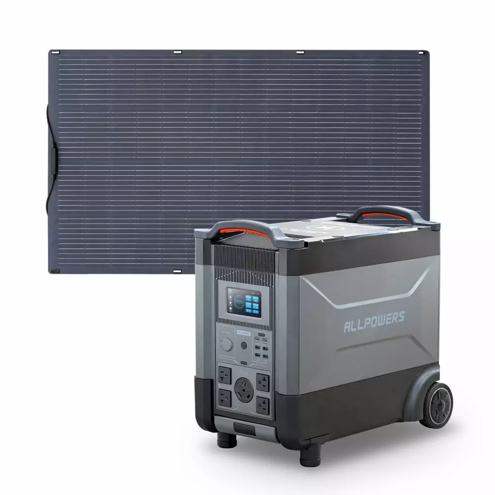 ALLPOWERS R4000 Solar Generator Kit 3600W 3600Wh LiFePO4 200W Panel Home Backup RV