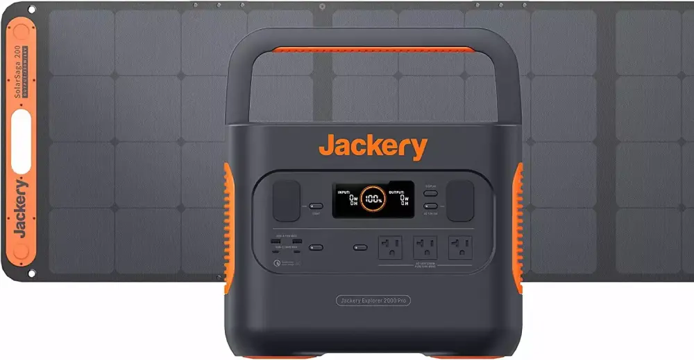 Jackery Solar Generator 2000 PRO 2160Wh SolarSaga 200W Panel Fast Charging RV Camping