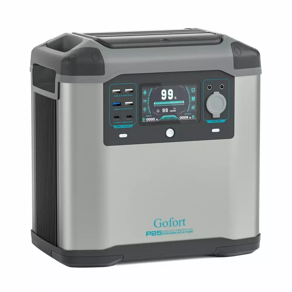 2000W Solar Generator 1573Wh Power Station 1450W Input Home Outdoor CPAP RV Camping Emergency P25g