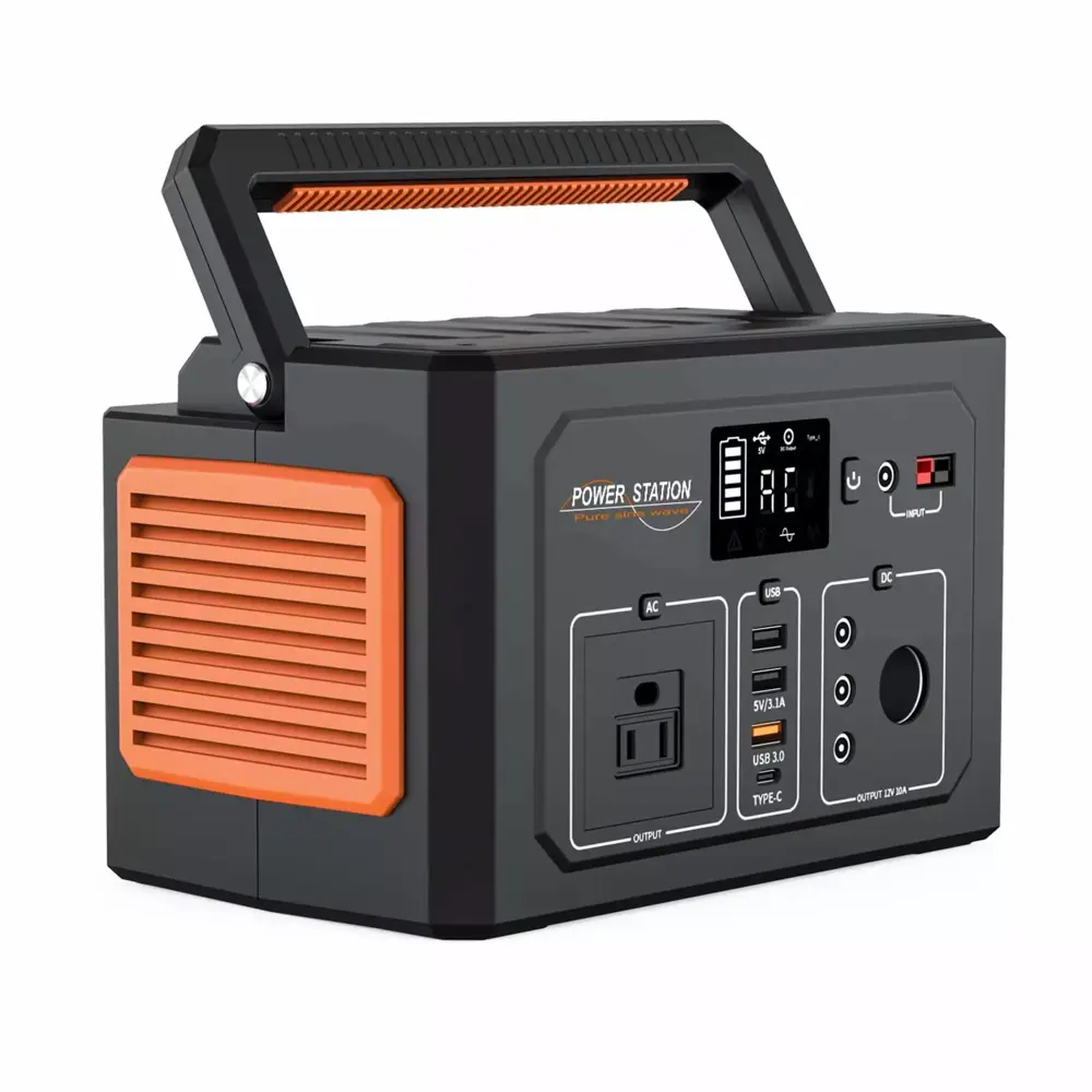 400Wh Portable Solar Generator LED Display 110V Output Camping Travel Emergency Power 400w