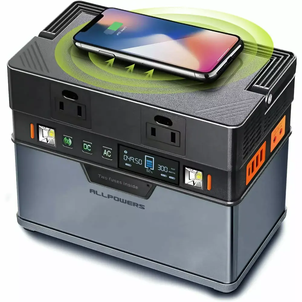 ALLPOWERS S300 288Wh Portable Power Station Wireless Charging 300W AC Outlets Camping RV