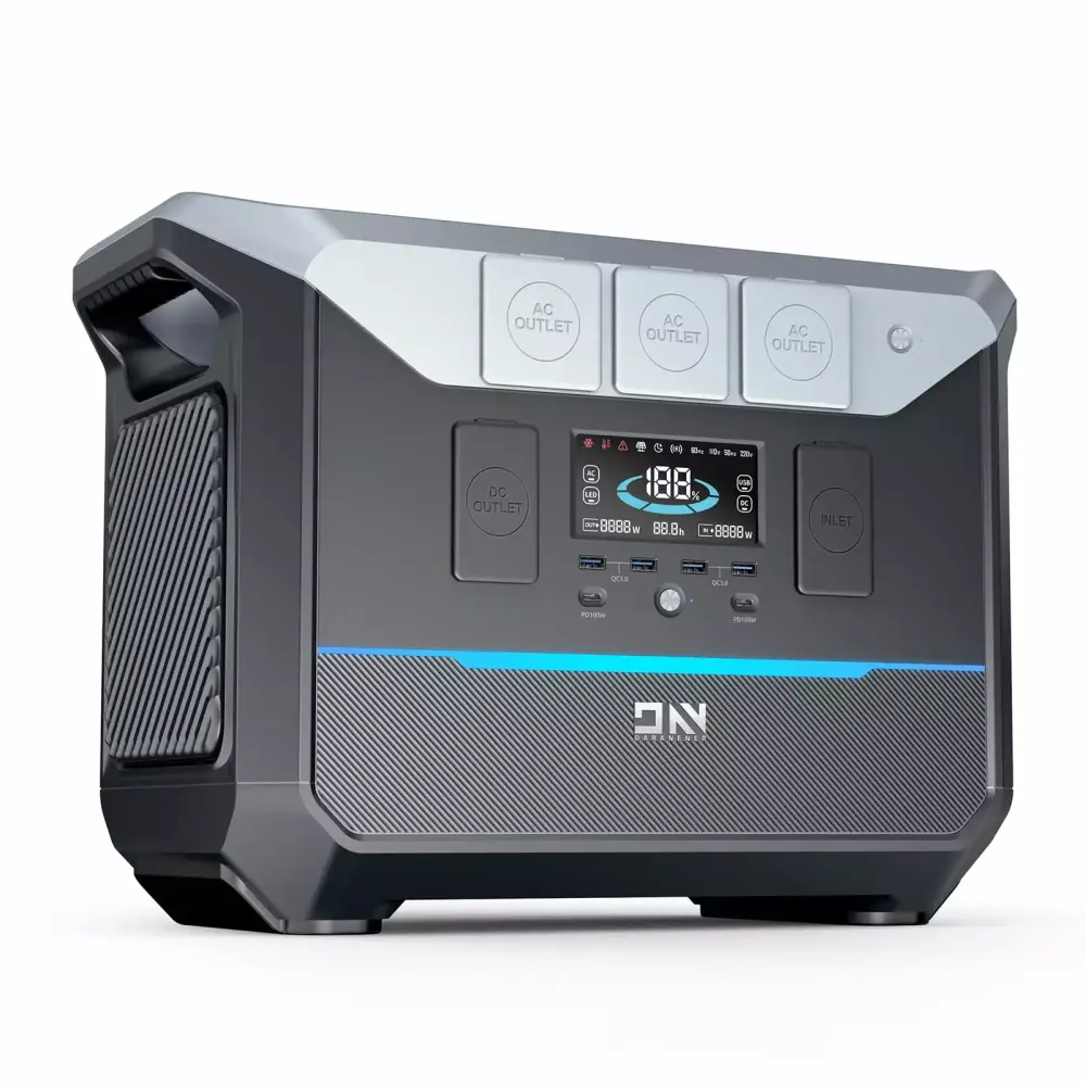 DaranEner NEO2000 Travel-friendly Power Station - 2000W LiFePO4 Battery Home Backup and RV Camping Neo2000