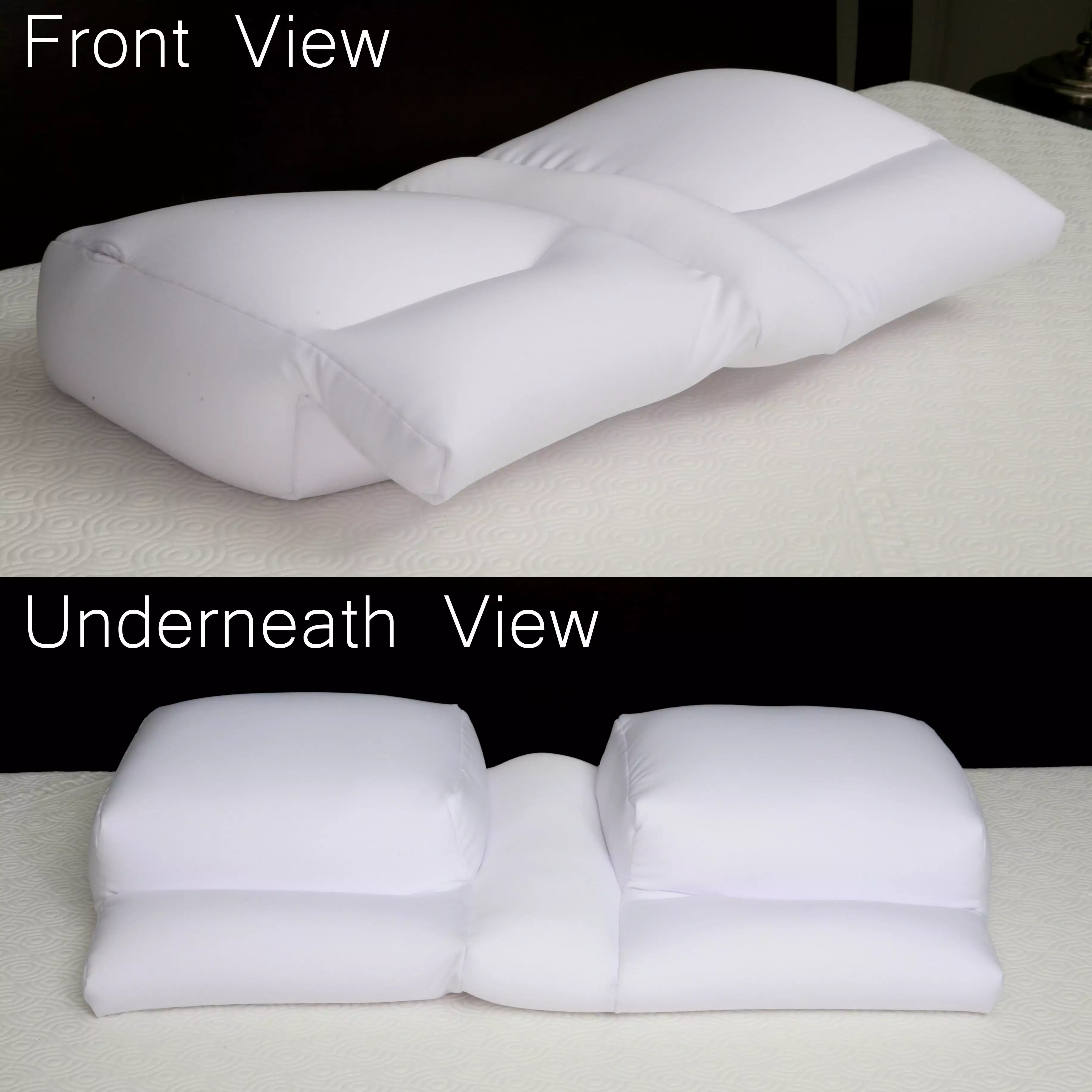Better Sleep Cloud Microbead Pillow Arm-Tunnel Design Side and Stomach Sleepers - White Better Sleep Pillow