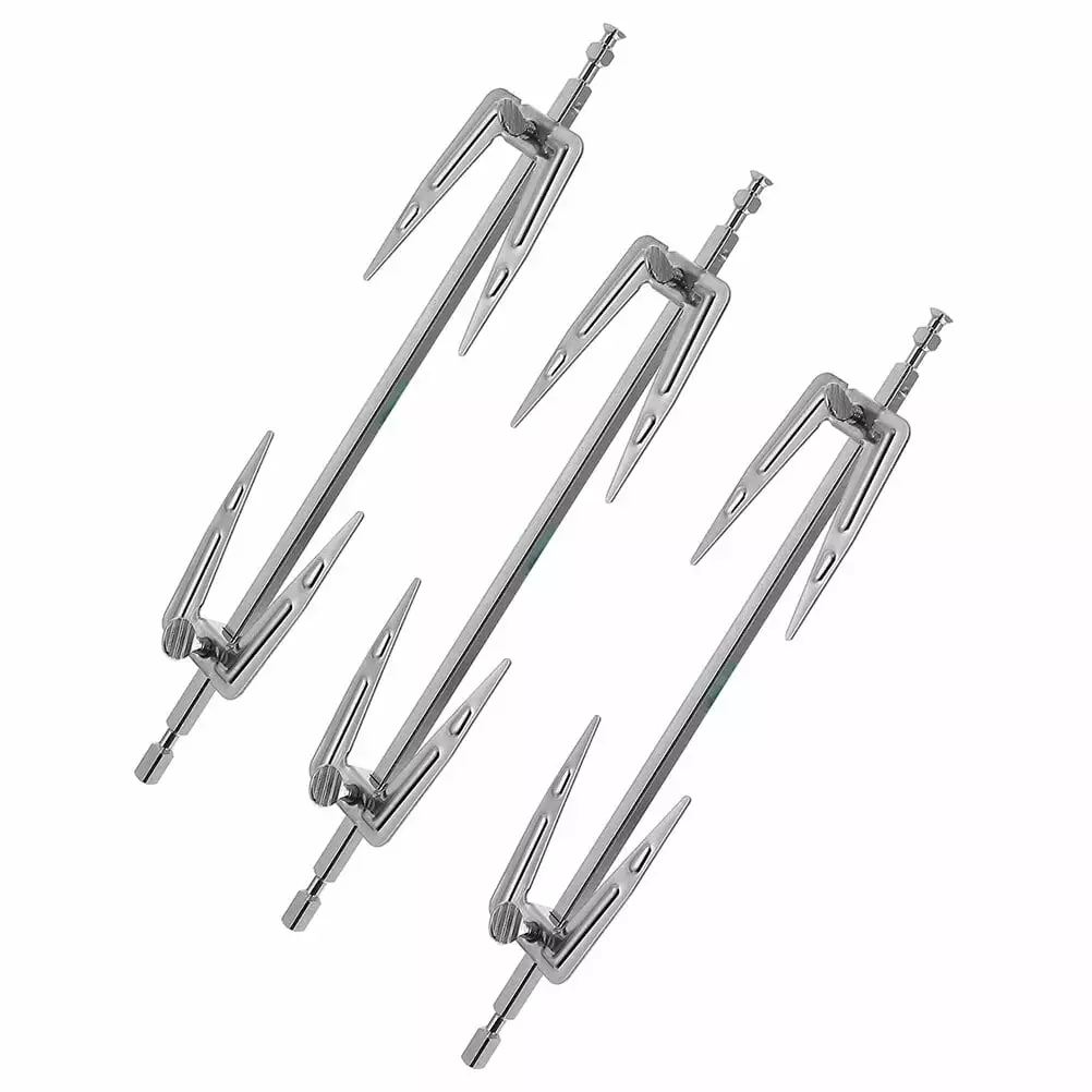 Rotisserie Spit Stainless Baking Grilling Accessories Oven Camping Fork Multi-functional Meat Barbecue leif3