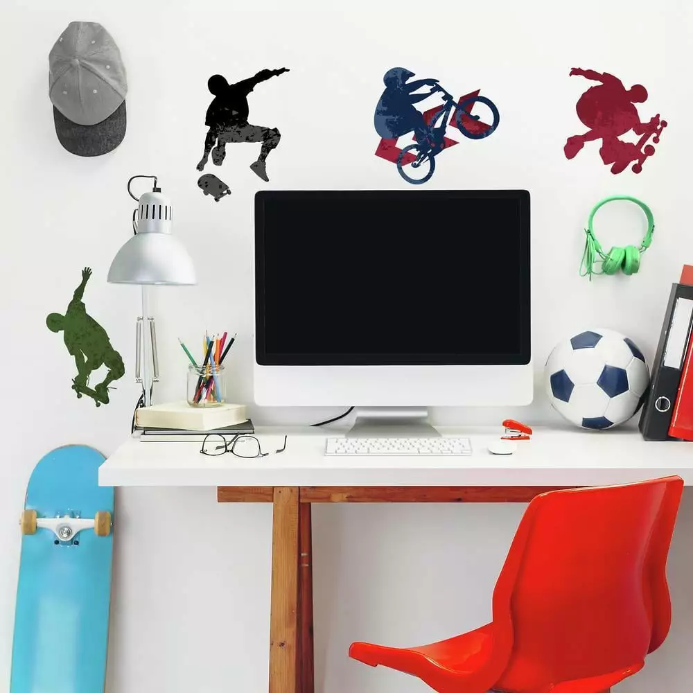 Extreme Sports Wall Decals Removable Vinyl Stickers Bedroom Living Room Decor RoomMates