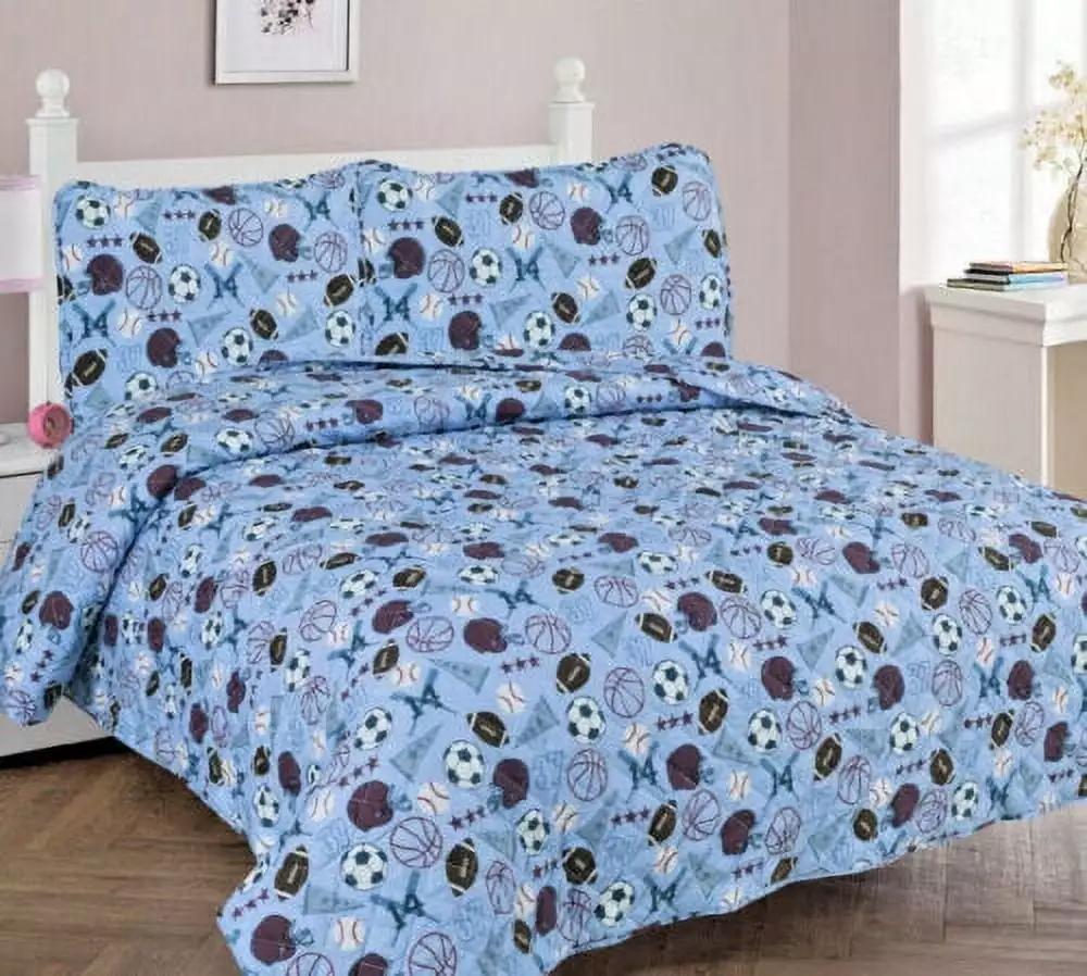 3 Piece Full MVP Bed Cover Bedspread Coverlet Quilt Set Kids and Teens SAMIMPORT-2011