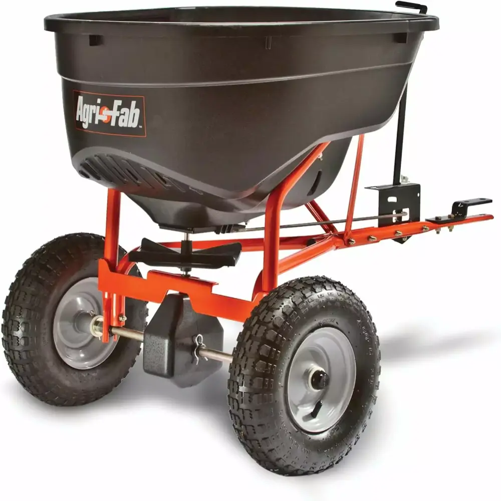 130-Pound Tow Behind Broadcast Spreader Efficient Lawn and Garden Care - 45-0463