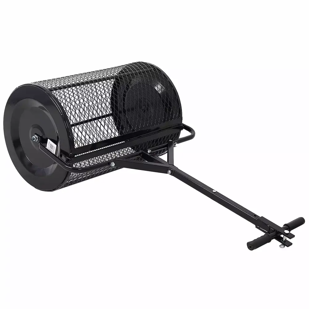 imerelez 36inch Peat Moss Spreader Metal Mesh 2 1 ATV and T-Shaped Handle Lawn and Garden Care