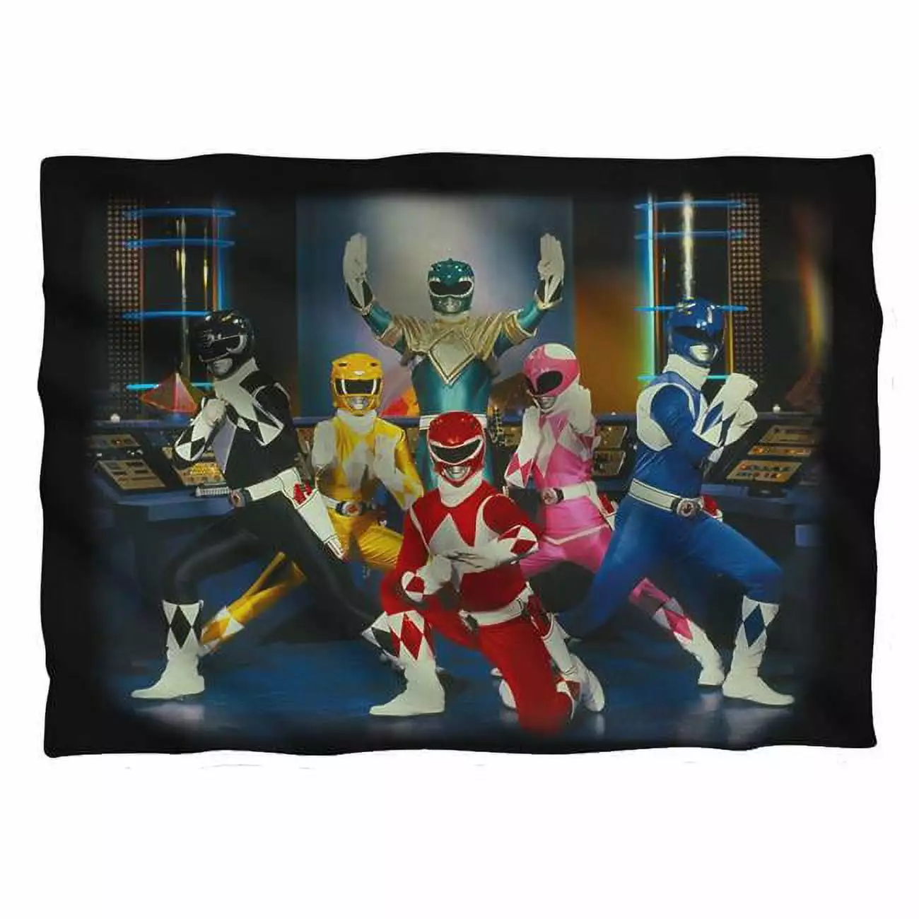 Trevco Power Rangers Pillow Case - 20x28 White 100 Percent Cotton Stance Design