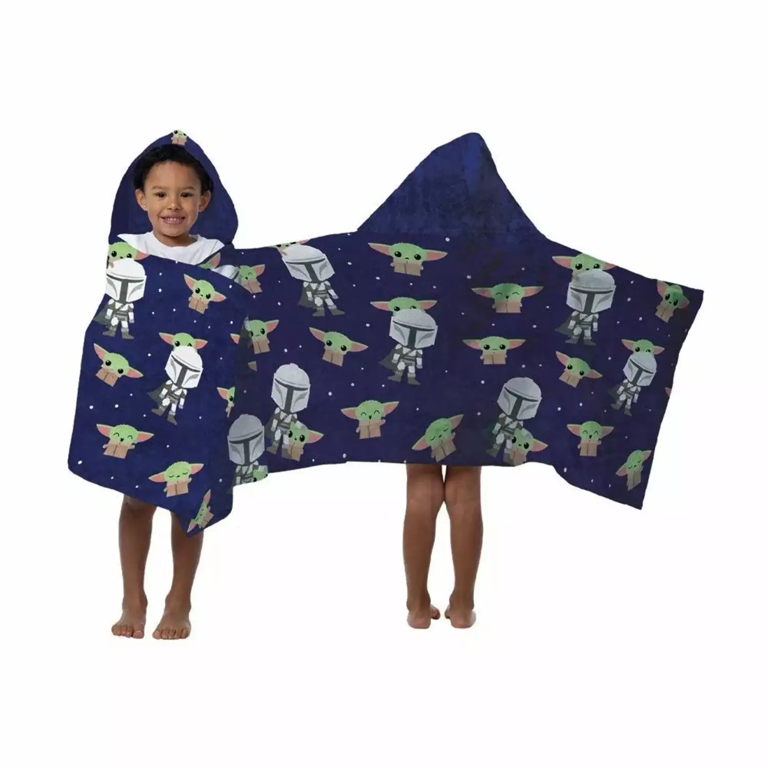 Star Wars Mandalorian Silk Touch Flannel Hooded Throw Blanket 30x50 Kids