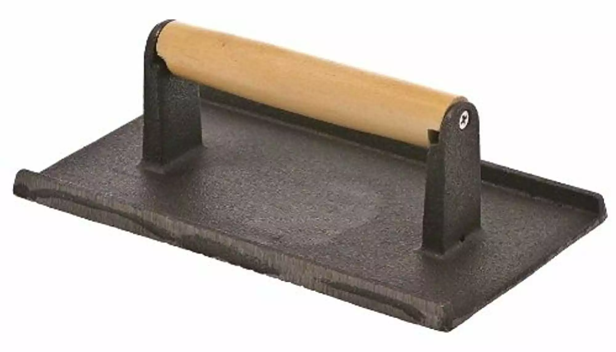 Browne Foodservice 706 Gray Iron Steak Weight Wood Handle Even Cooking
