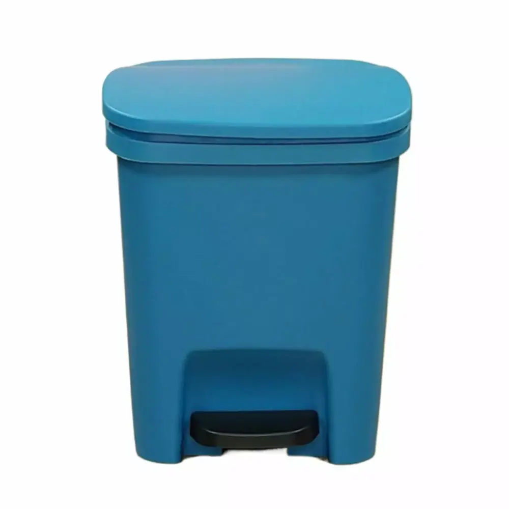 10L Gallon Plastic Step On Kitchen Trash Can Black Compost Bathroom Garbage Bin A