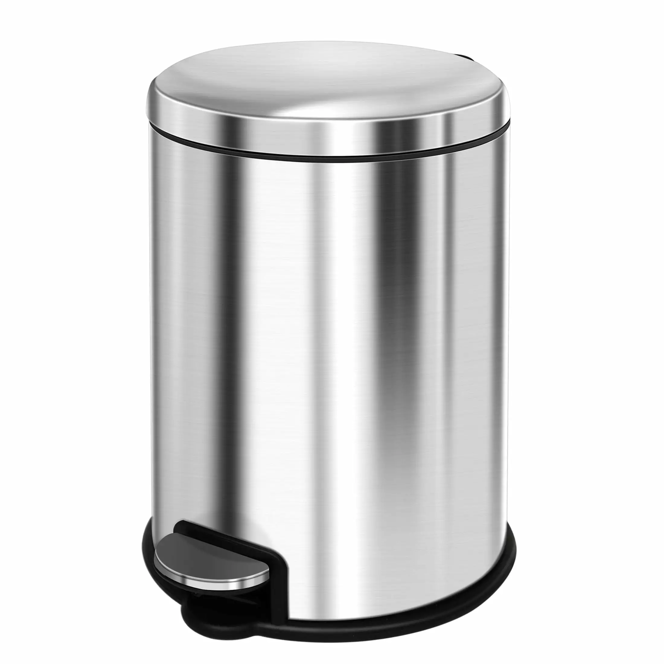 EKO Essentials Serene 1.3 Gallon Stainless Steel Step Trash Can Wastebasket