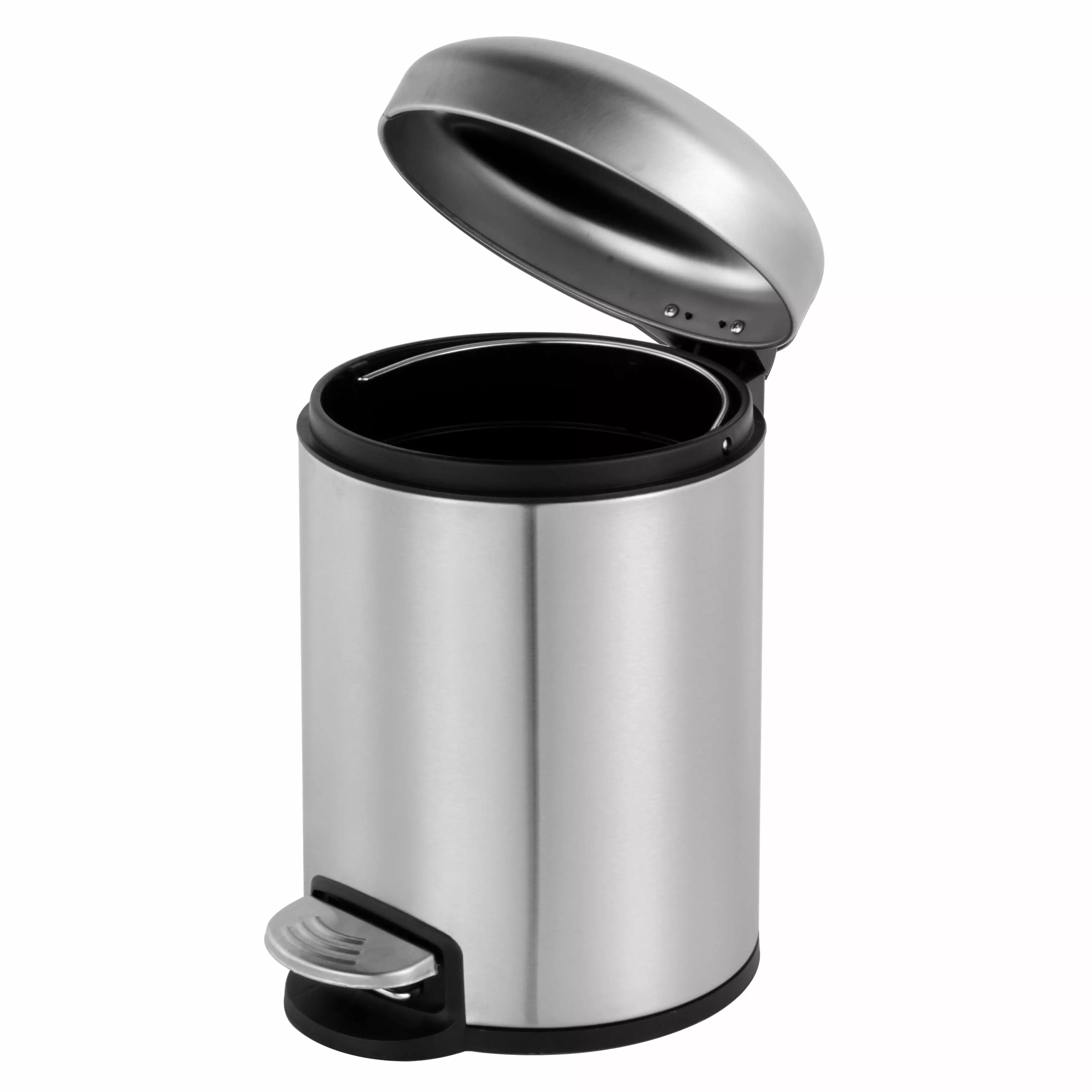 Innovaze 1.3 Gallon Stainless Steel Step-on Trash Can Lid Bathroom