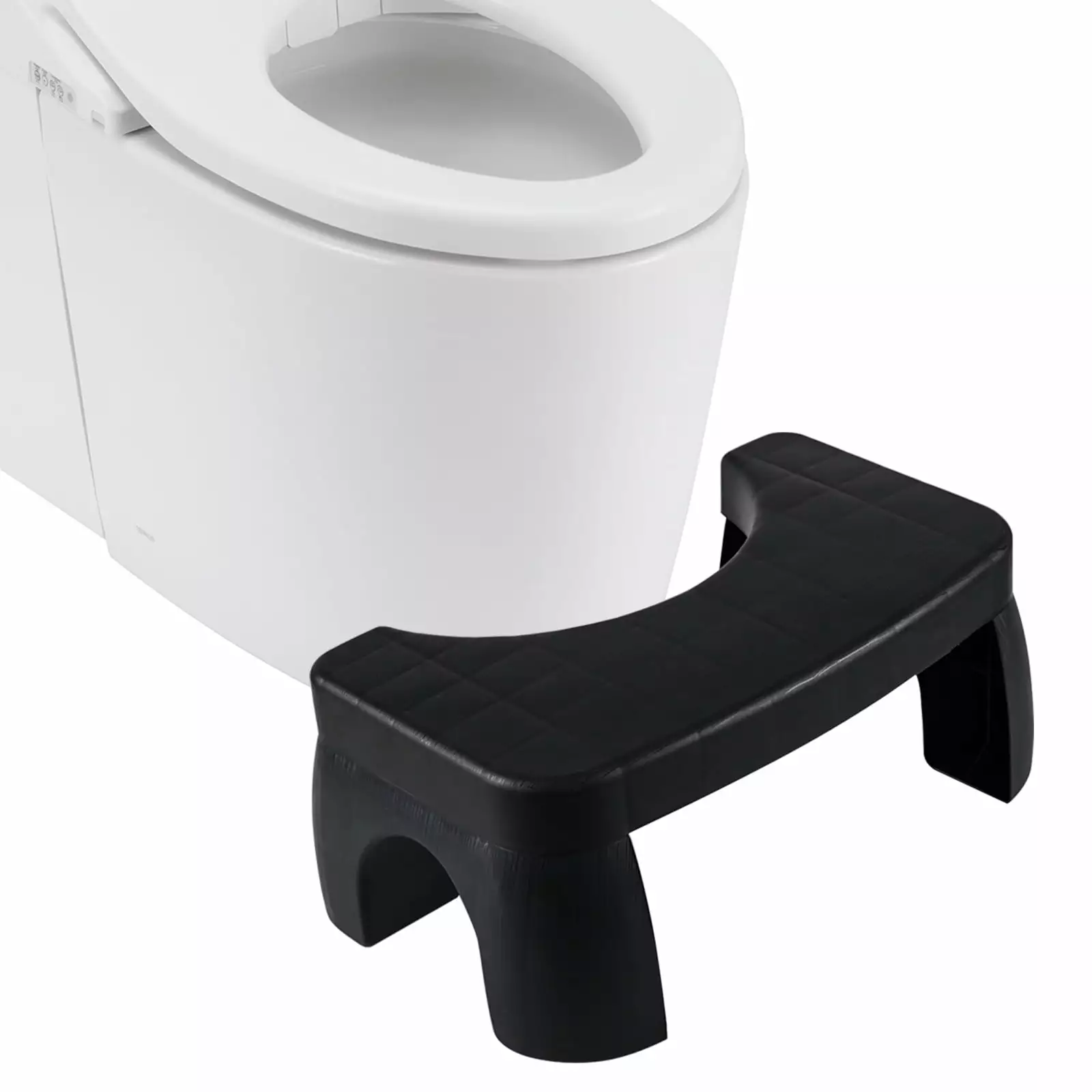 Anbers 3 Pack Black Plastic Toilet Step Stools 6.5 Inches Bathroom Foot Stools