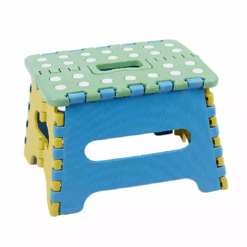 7 Collapsible Folding Plastic Kitchen Step Foot Stool Handle Kids Branded