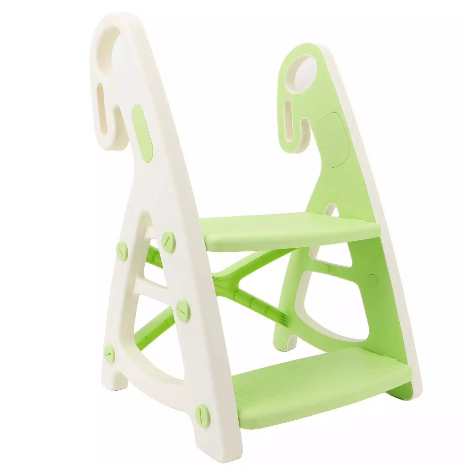 Toddler Step Stool 2 Step Adjustable Height Non-Slip Children's Helper Stool Handles Maichi
