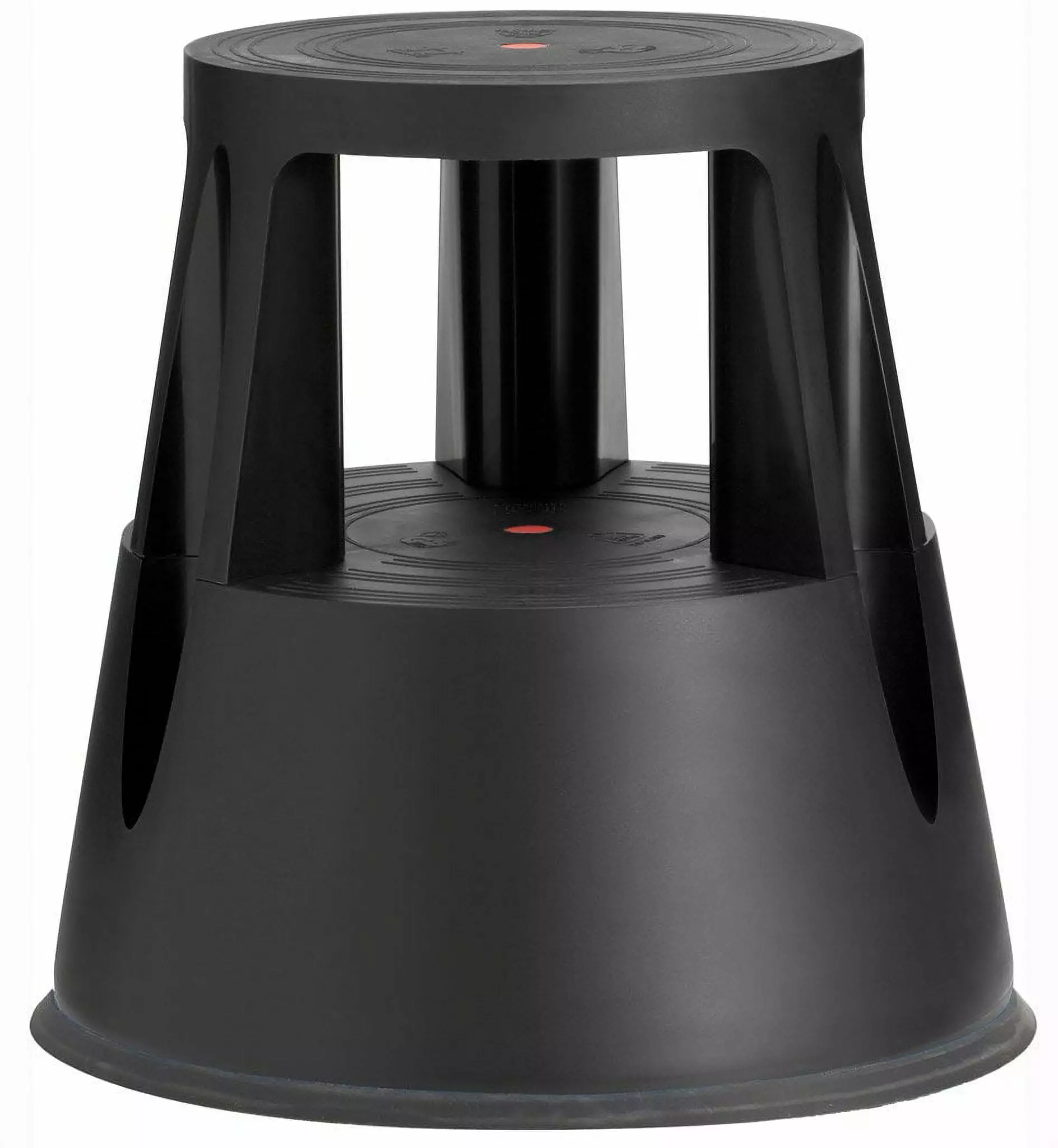 2-Step Plastic Step Stool 330 lb Load Capacity Black M&T Displays
