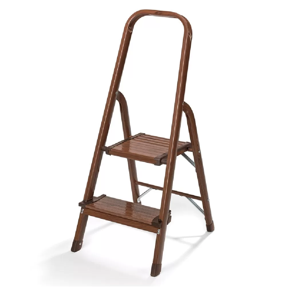 Polder LDR-2500-131 2 Step Stool Aluminum 38 Inch Height