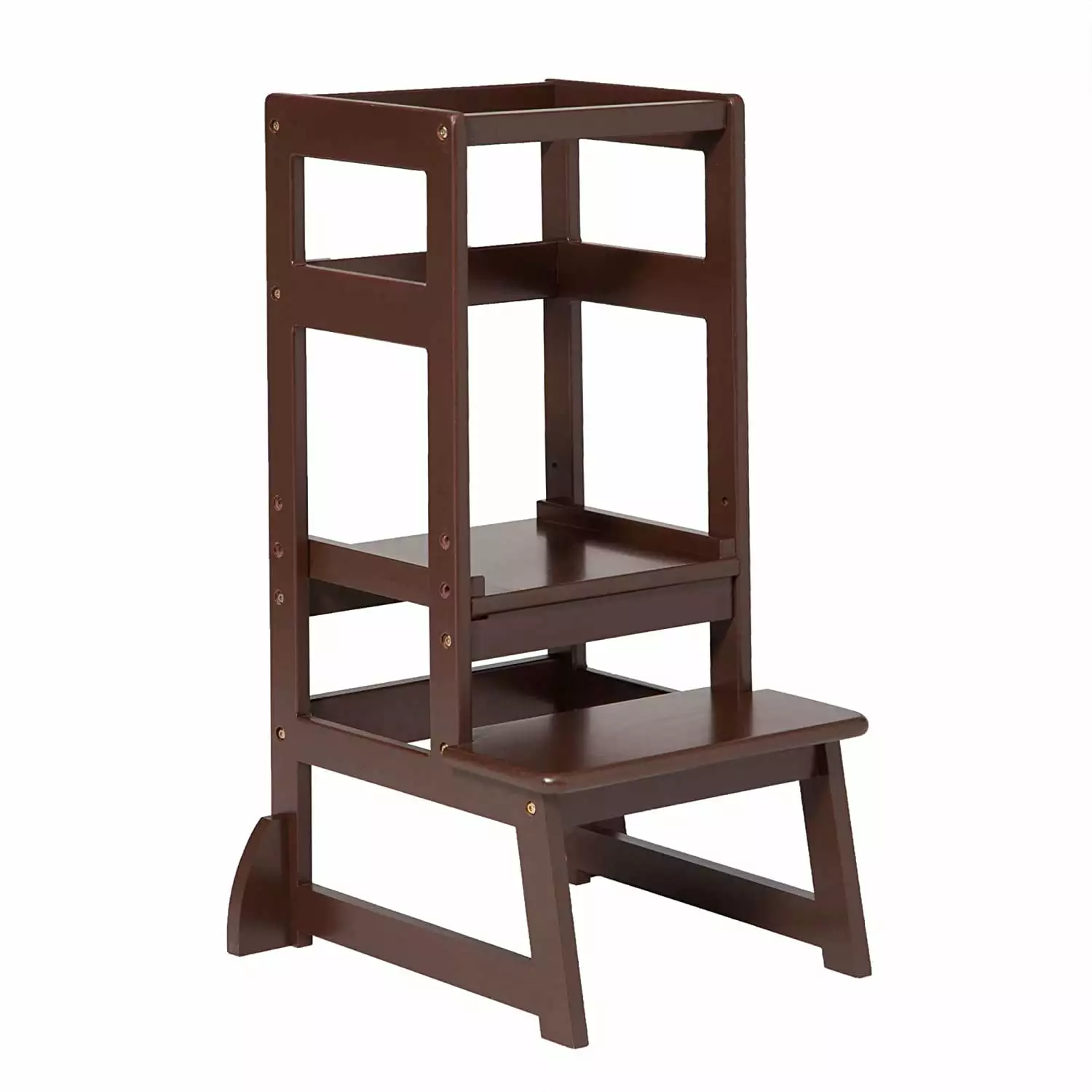 Height Adjustable Step Stool Kids Kitchen Toddlers Children Standing Tower Learning Foot Stool Solid Wood SDADI