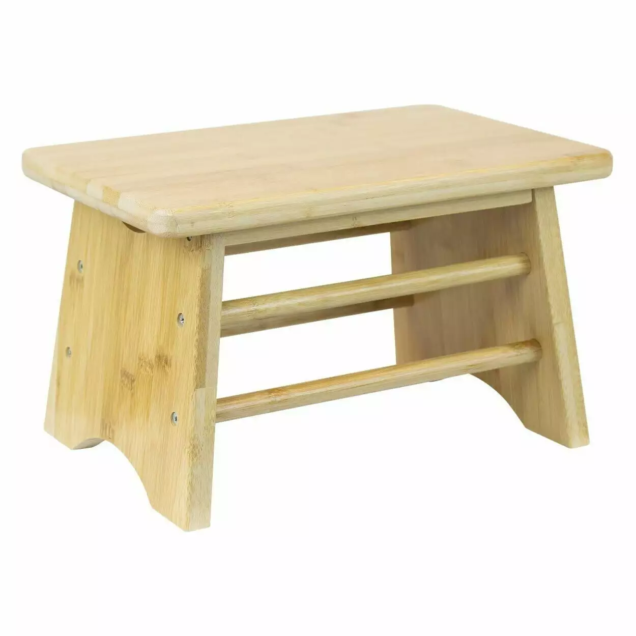 Adult Friendly Bamboo Step Stool Kitchen and Bathroom Sorbus