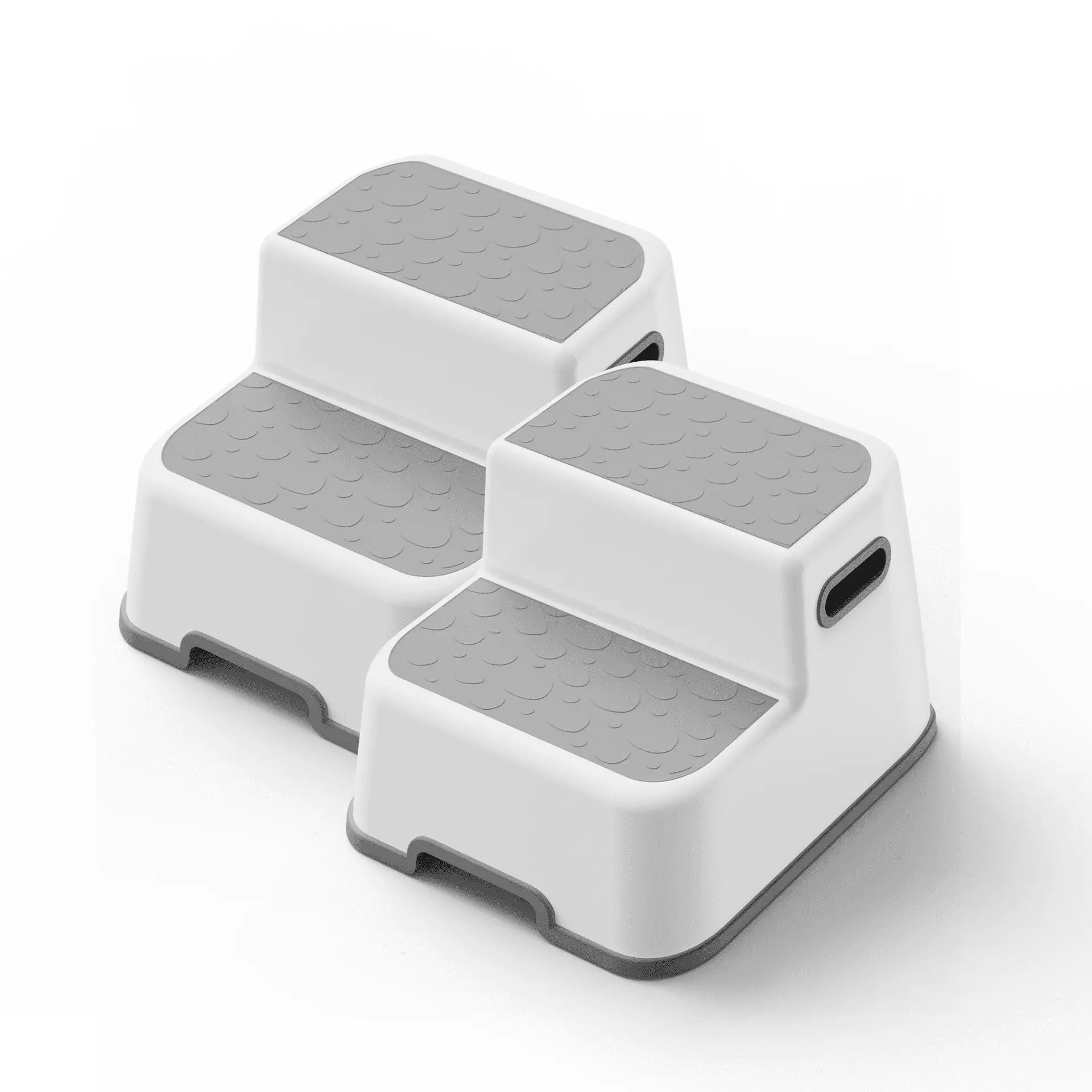 UNCLE WU Kids Step Stool 2 Pack Adjustable Height Kitchen and Bathroom