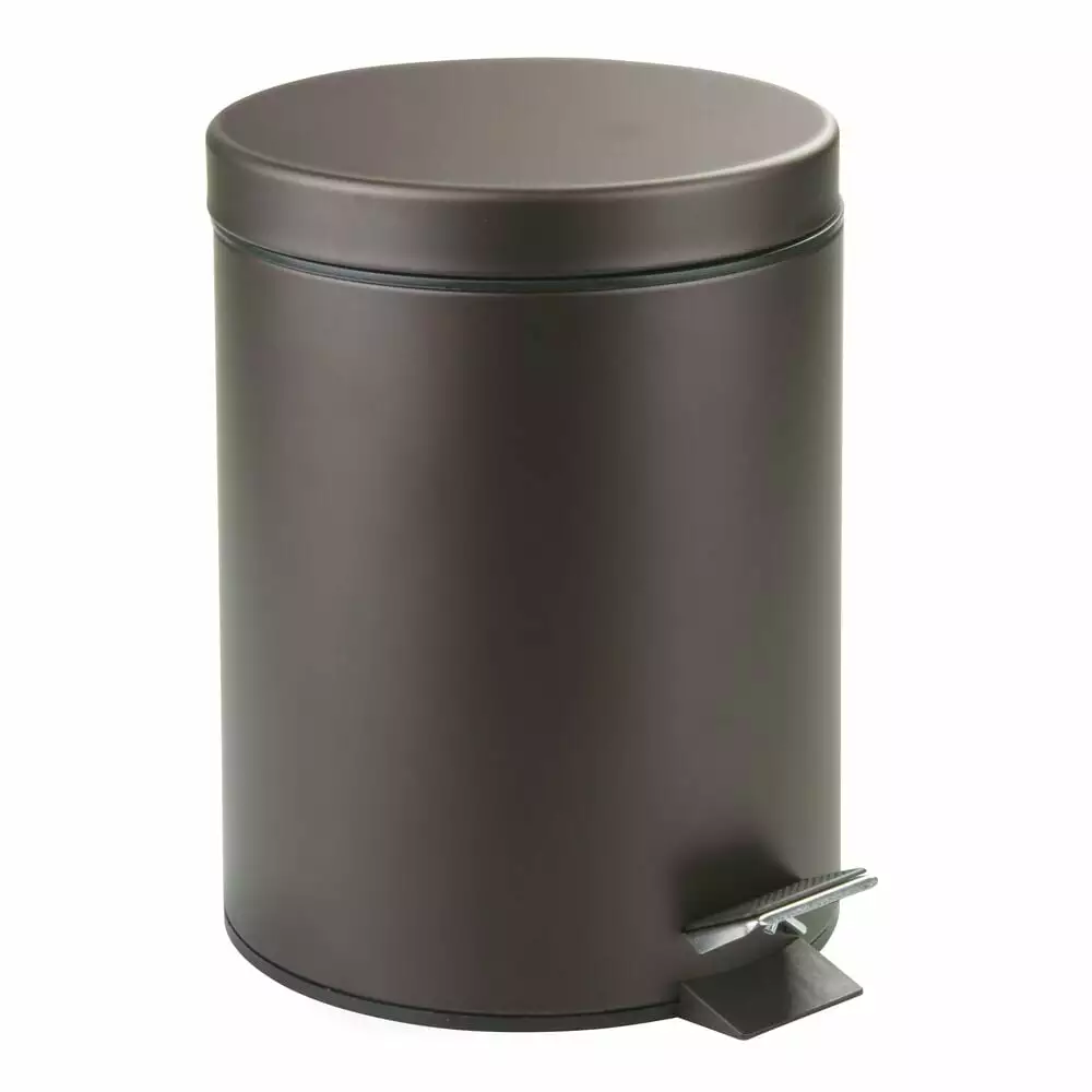 iDesign 1.3 Gallon Step Trash Can Bronze Bathroom or Kitchen