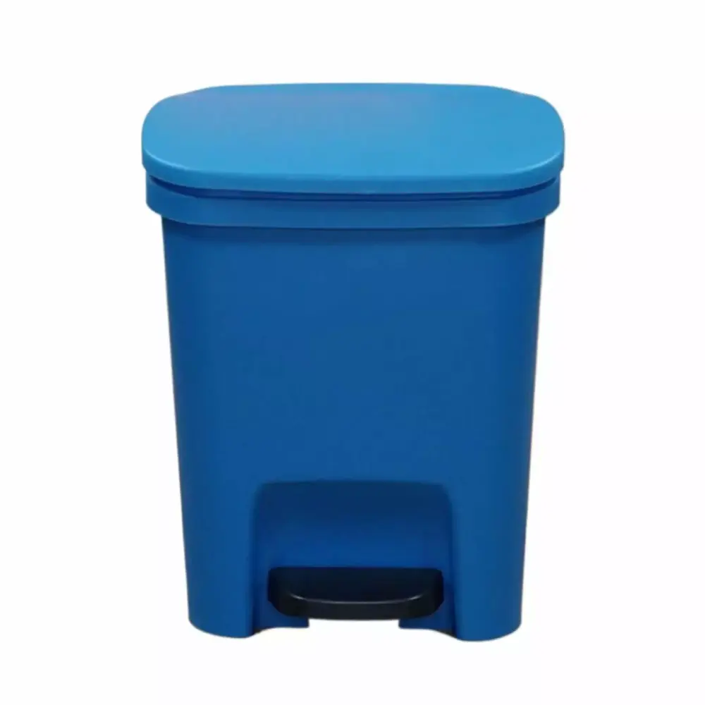 XunRui 10L Gallon Trash Can Plastic Step On Kitchen Garbage Bin Black Compost Bathroom