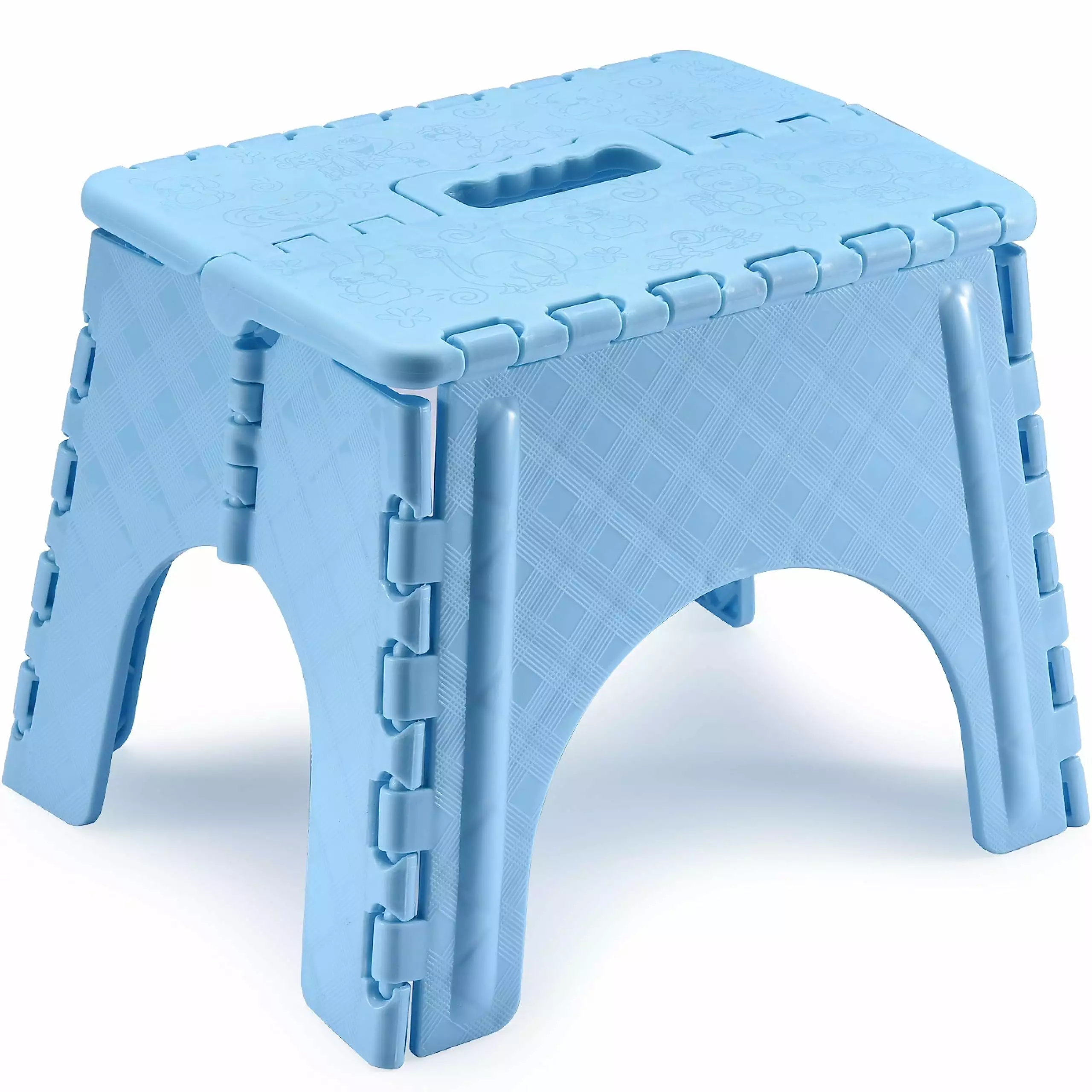 2 Lb. Depot Folding Stepping Stool - Collapsible Plastic Footstool Indoor and Outdoor Use 2LB Depot
